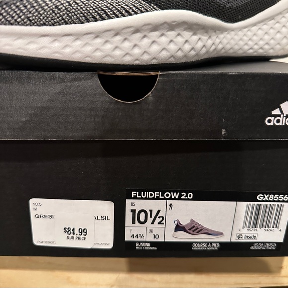 NEW Adidas Fluidflow 2.0 Men's Dark Gray Athletic Shoes 10.5 - Picture 5 of 14